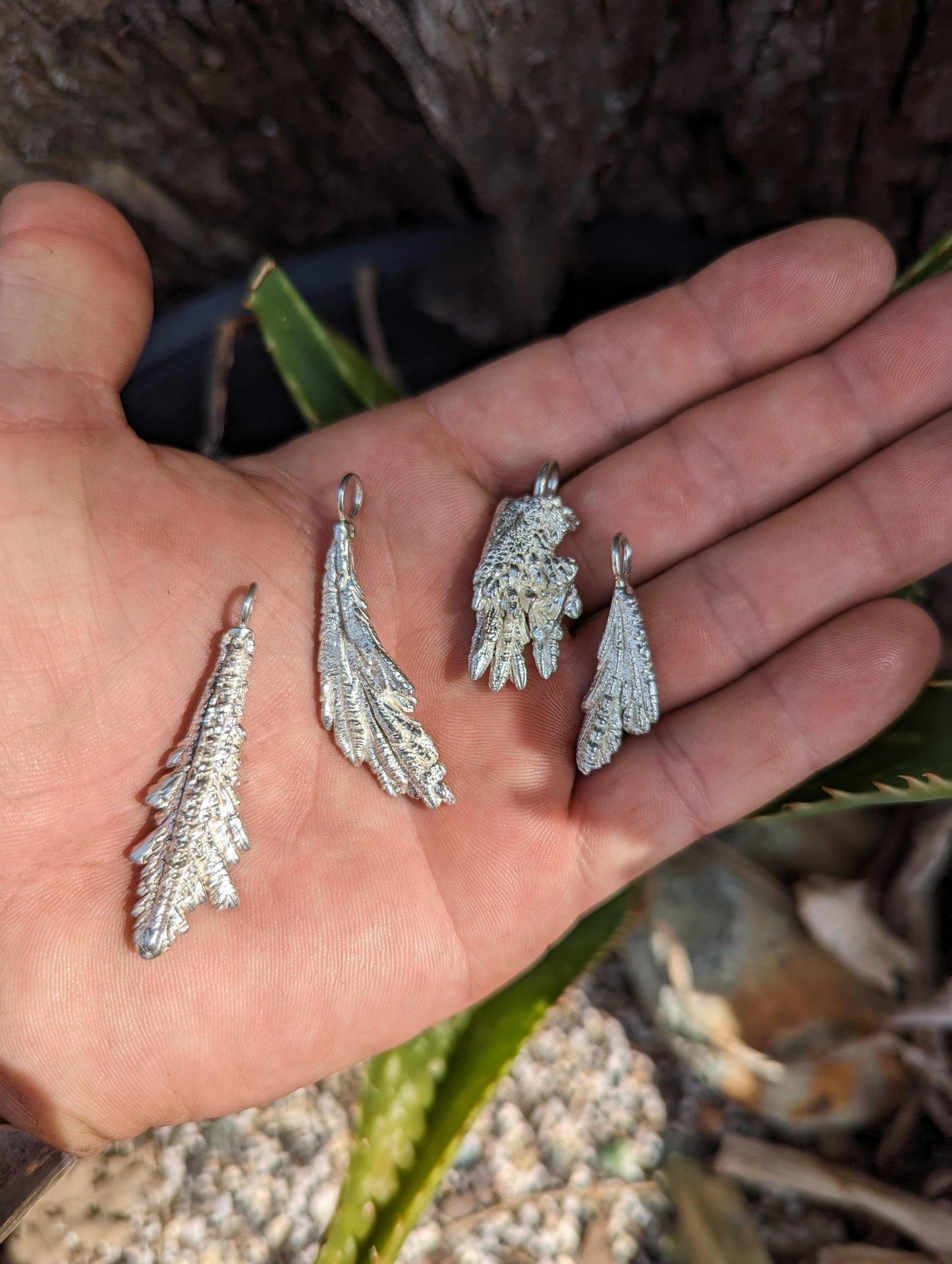 Silver "Feathers"